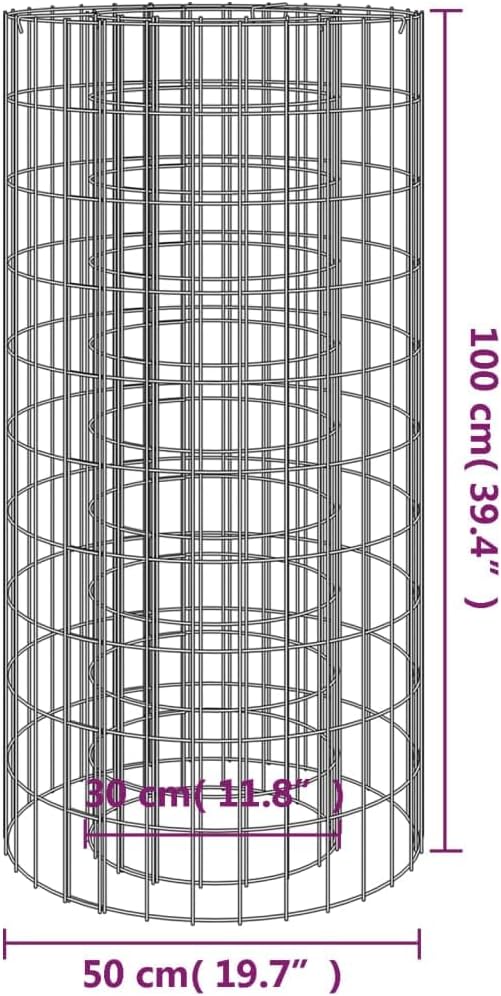 Gabionen Feuerstelle, 50 x 100 cm