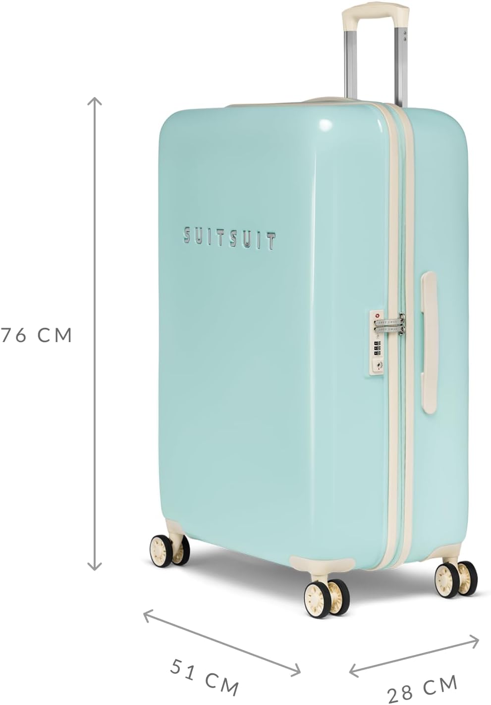 2er Set Fabulous Fifties Koffer mit TSA-Schloss, Duo Set Luminous Mint