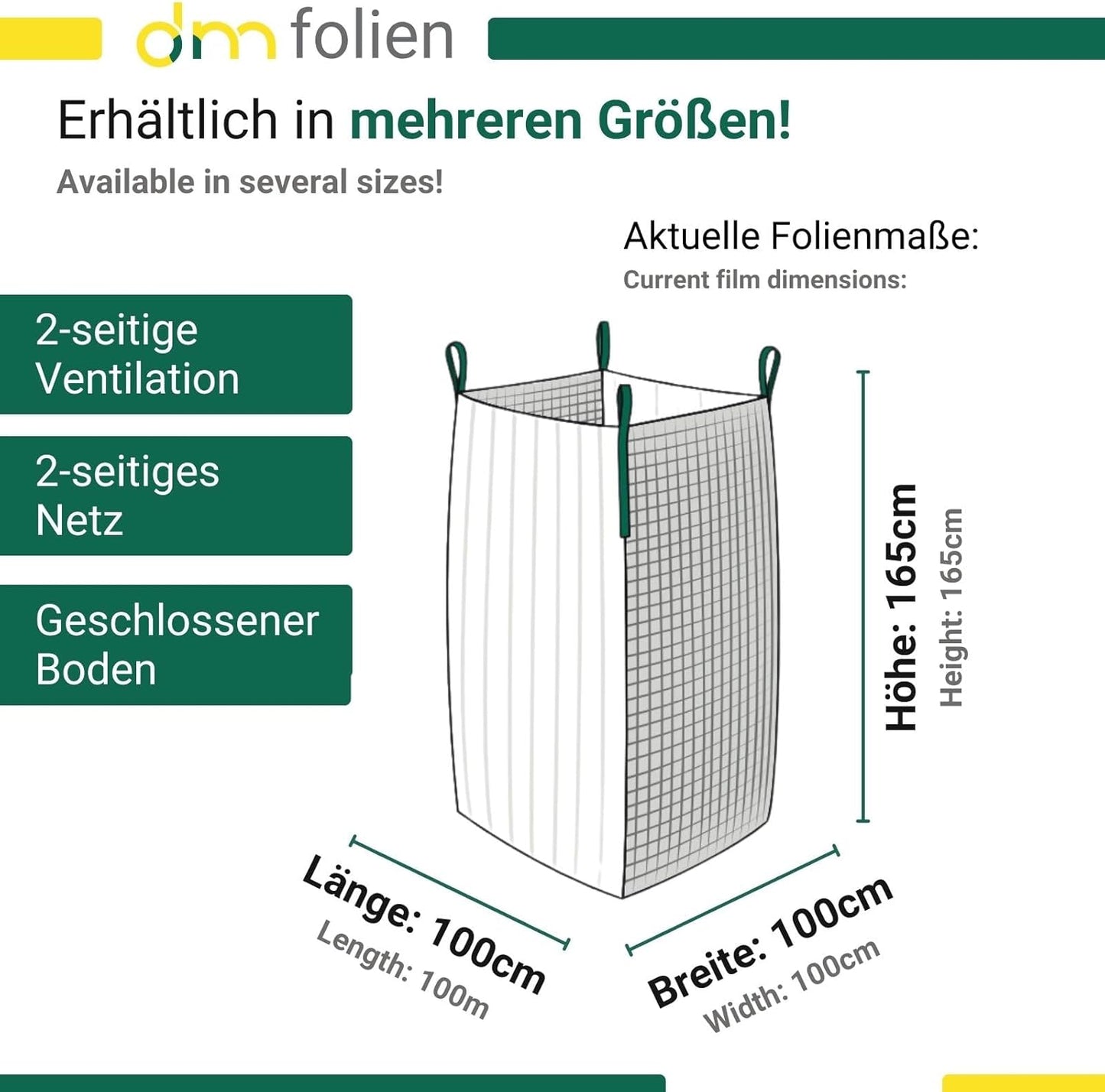 Big Bag Set mit Ventilationsstreifen, 10 Stück, 1 stück (10er Pack) 10