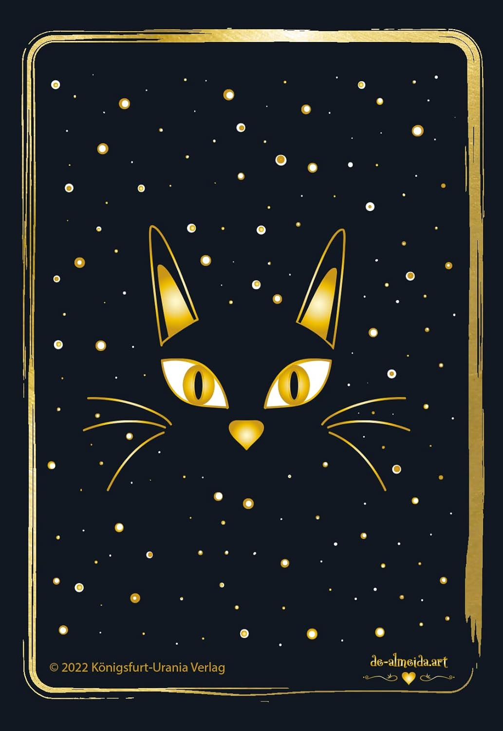 Golden Black Cat Tarot - Hochwertige Stülpdeckelschachtel mit Goldfolie, Gebundenes Buch