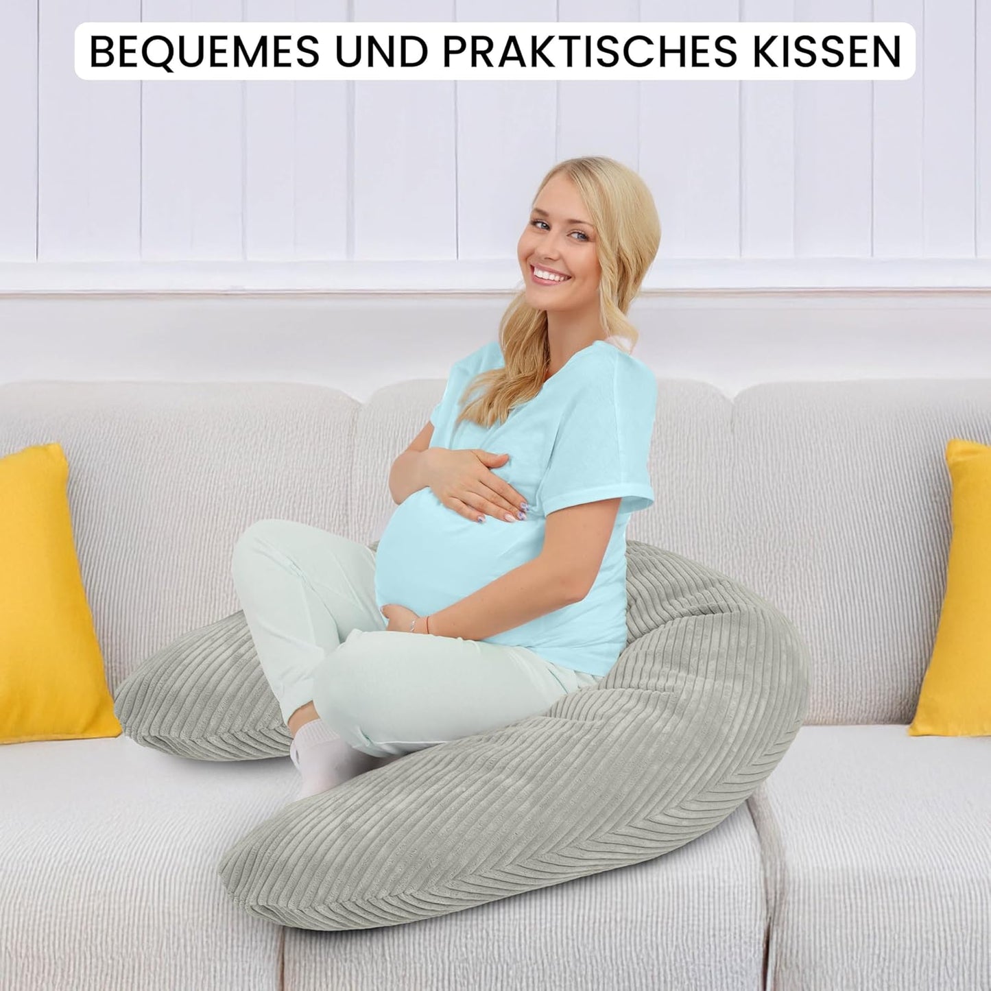 XXL Seitenschläfer- und Stillkissen 170 cm, Tauglanz Stillkissen 170 cm
