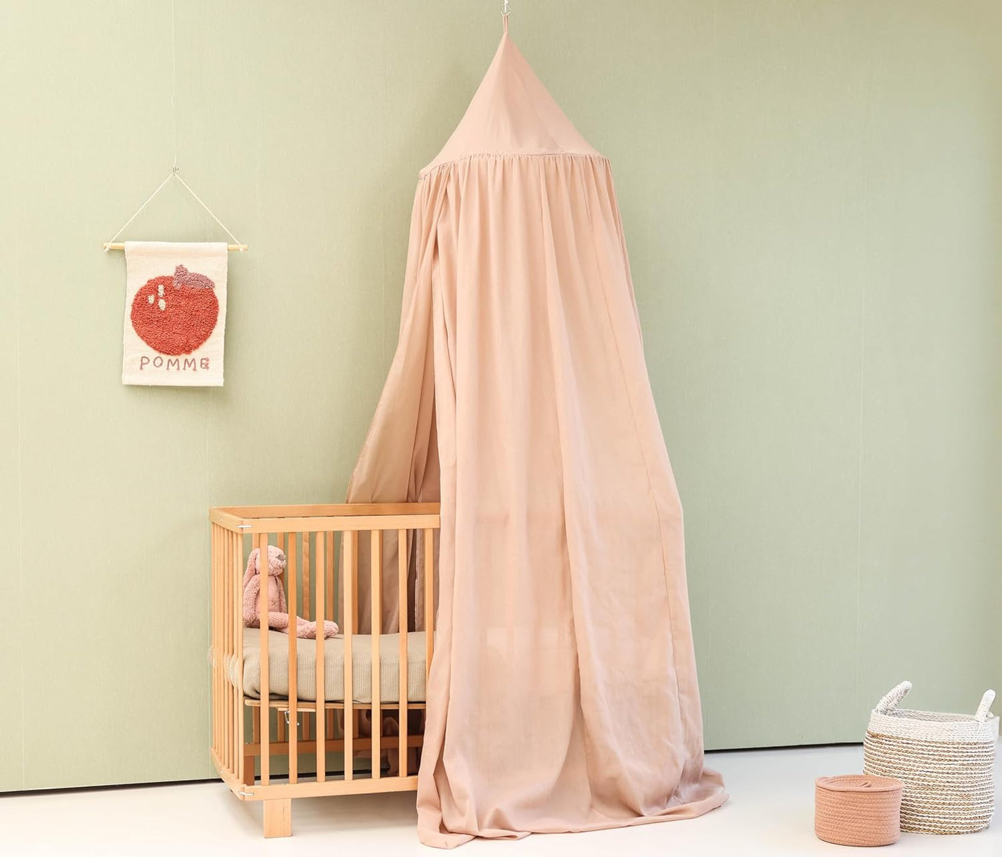 Hängender Betthimmel für Kinderzimmer, Nougat 55 x 240 x 420 CM