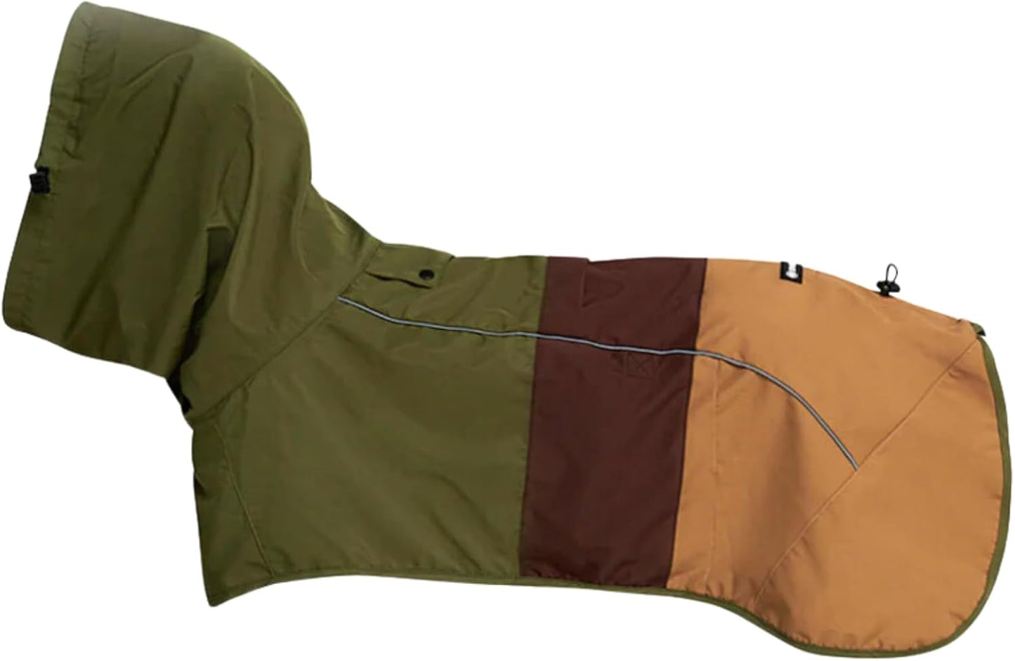 Hunderegenmantel, S: 2-5kg Green Brown Tan