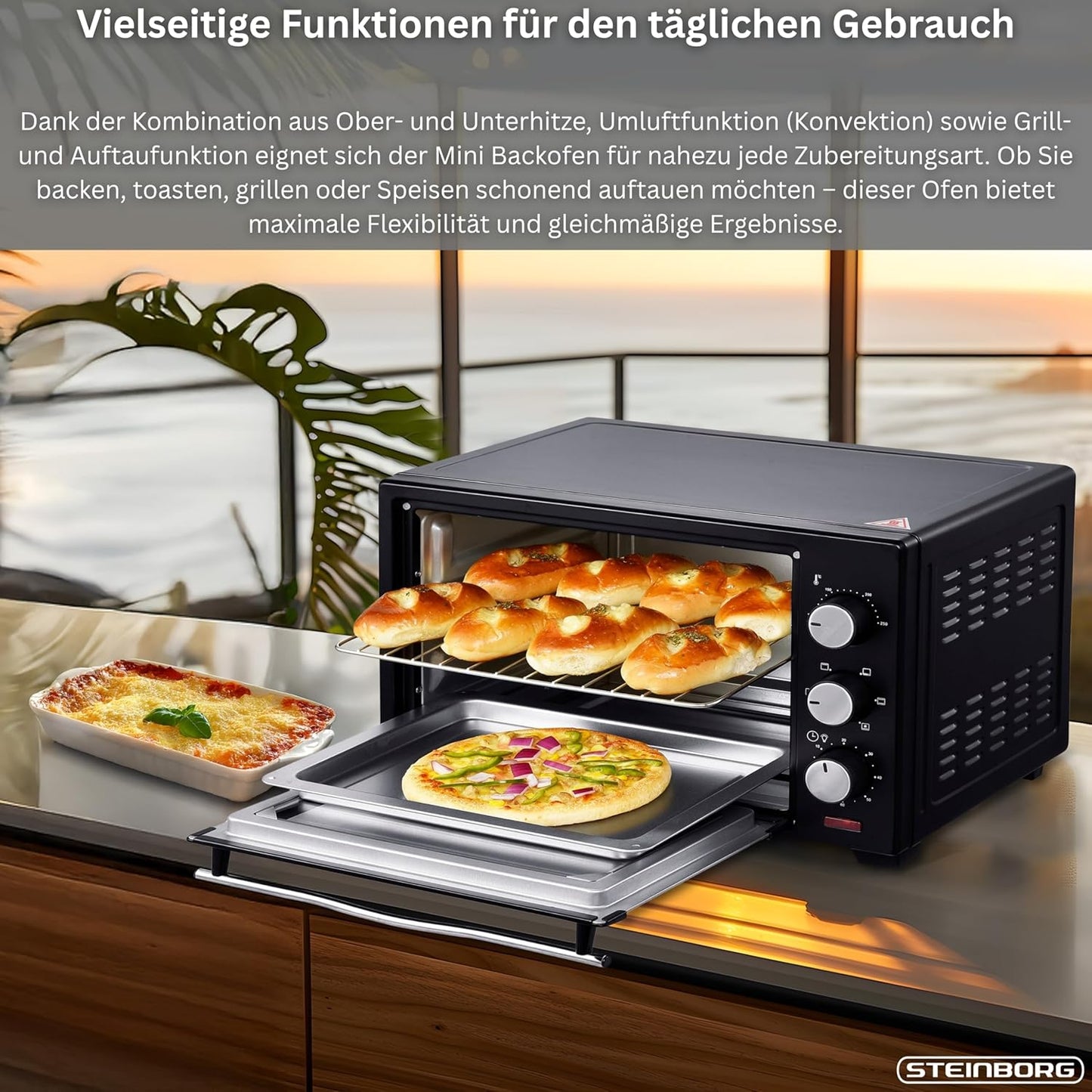 Mini Backofen mit Umluft