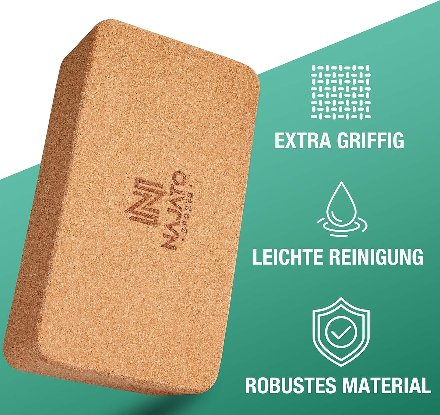 2er-Set Yoga-Block mit Gurt, Yoga Block 2er Set + Yoga Gurt in Grau