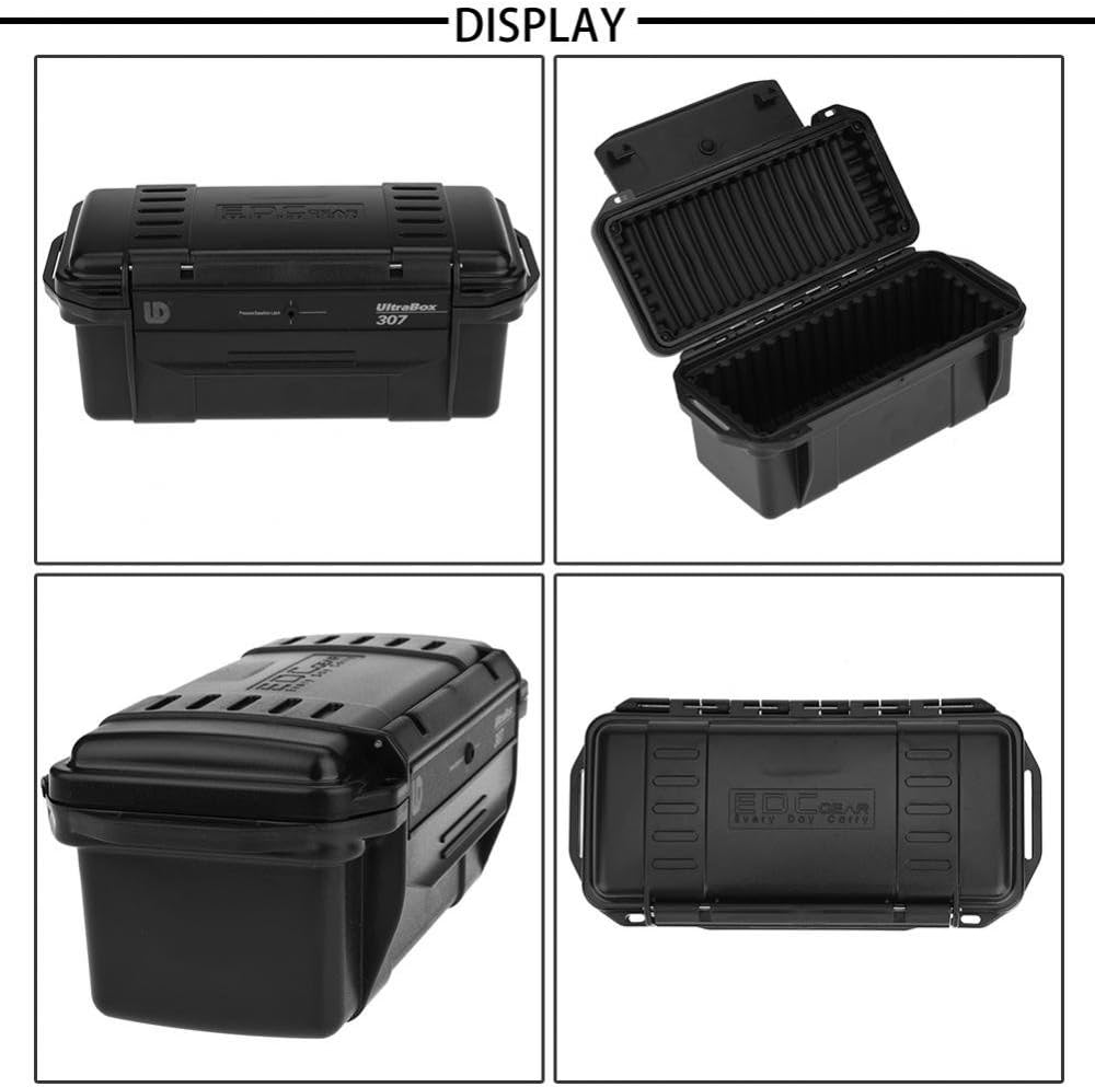 Stossfester Outdoor-Survival-Aufbewahrungskoffer, Schwarz