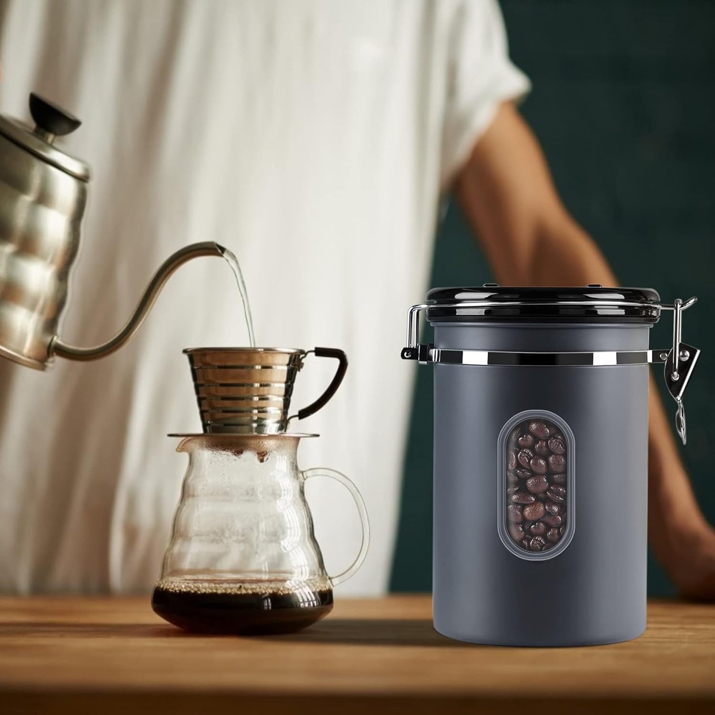 Kaffeedose, 1.8L-Grau