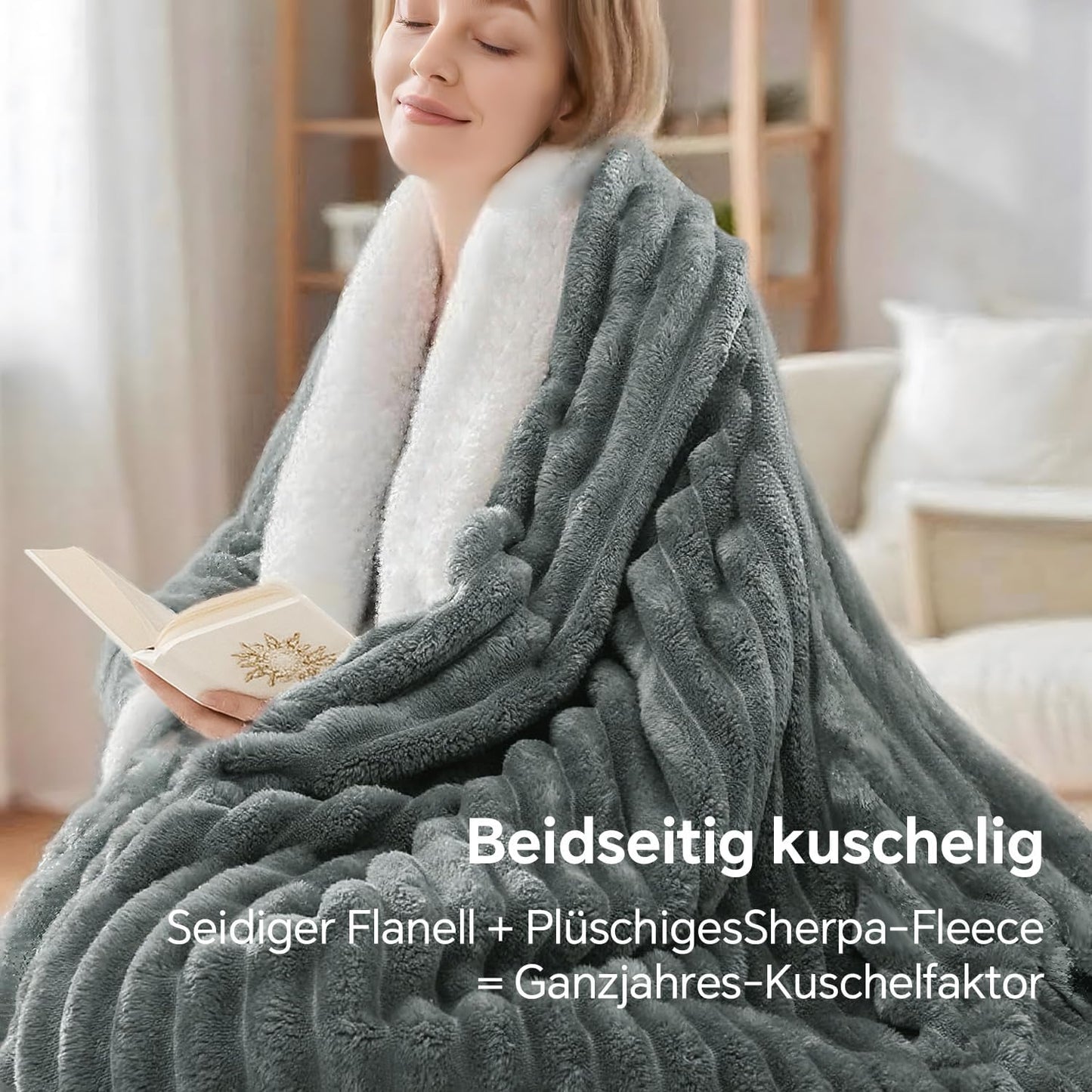 Kuscheldecke, Grau 125 x 150 cm