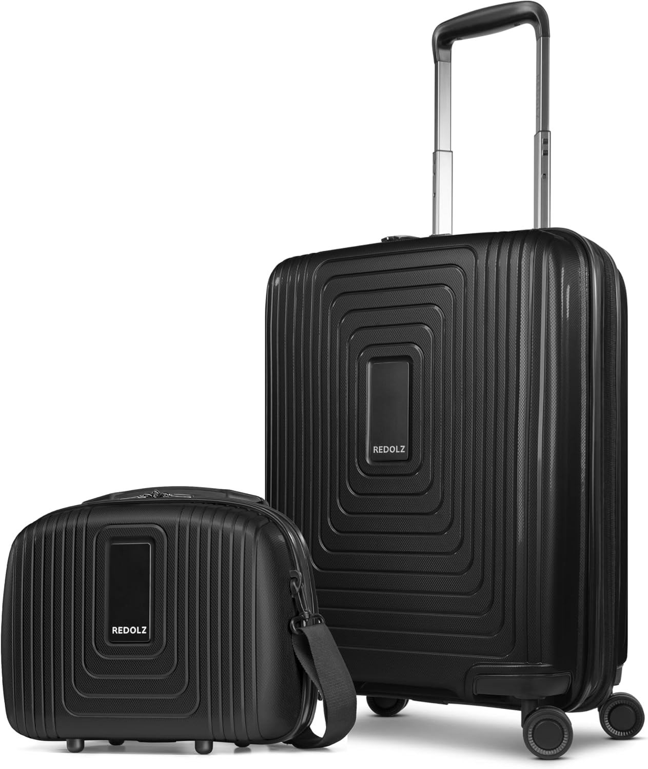 Essentials 14: 2-teiliges Hartschalenkoffer-Set, erweiterbar, Black Metallic 2-SET Trolley+ erweiterbar & BC