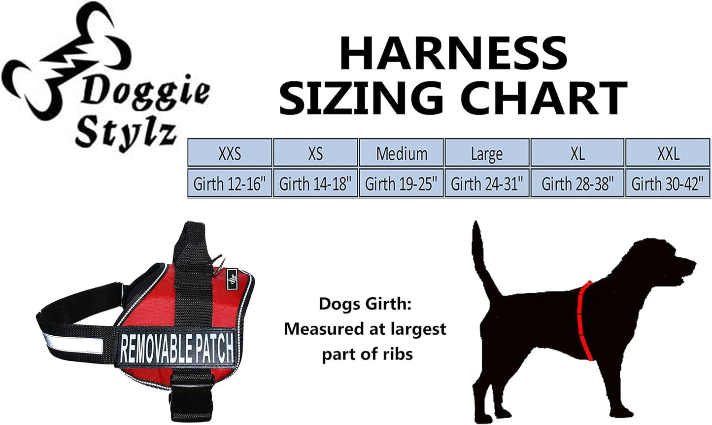Hundegeschirr für Therapie- und Trainingshunde, Girth 19-25" rot