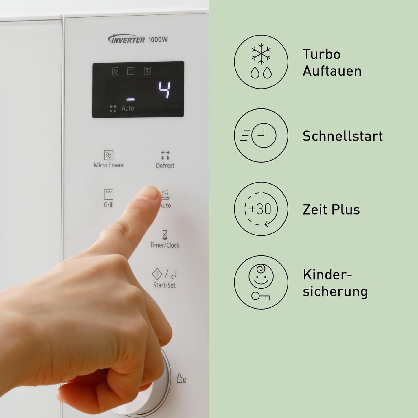 Mikrowelle NN GD 34, ohne Dampfgarzubehör Mit Grillfunktion Weiß