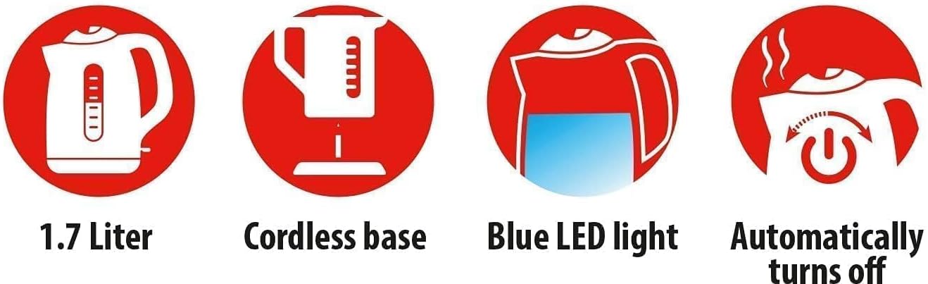 LED-Glaswasserkocher, Glas