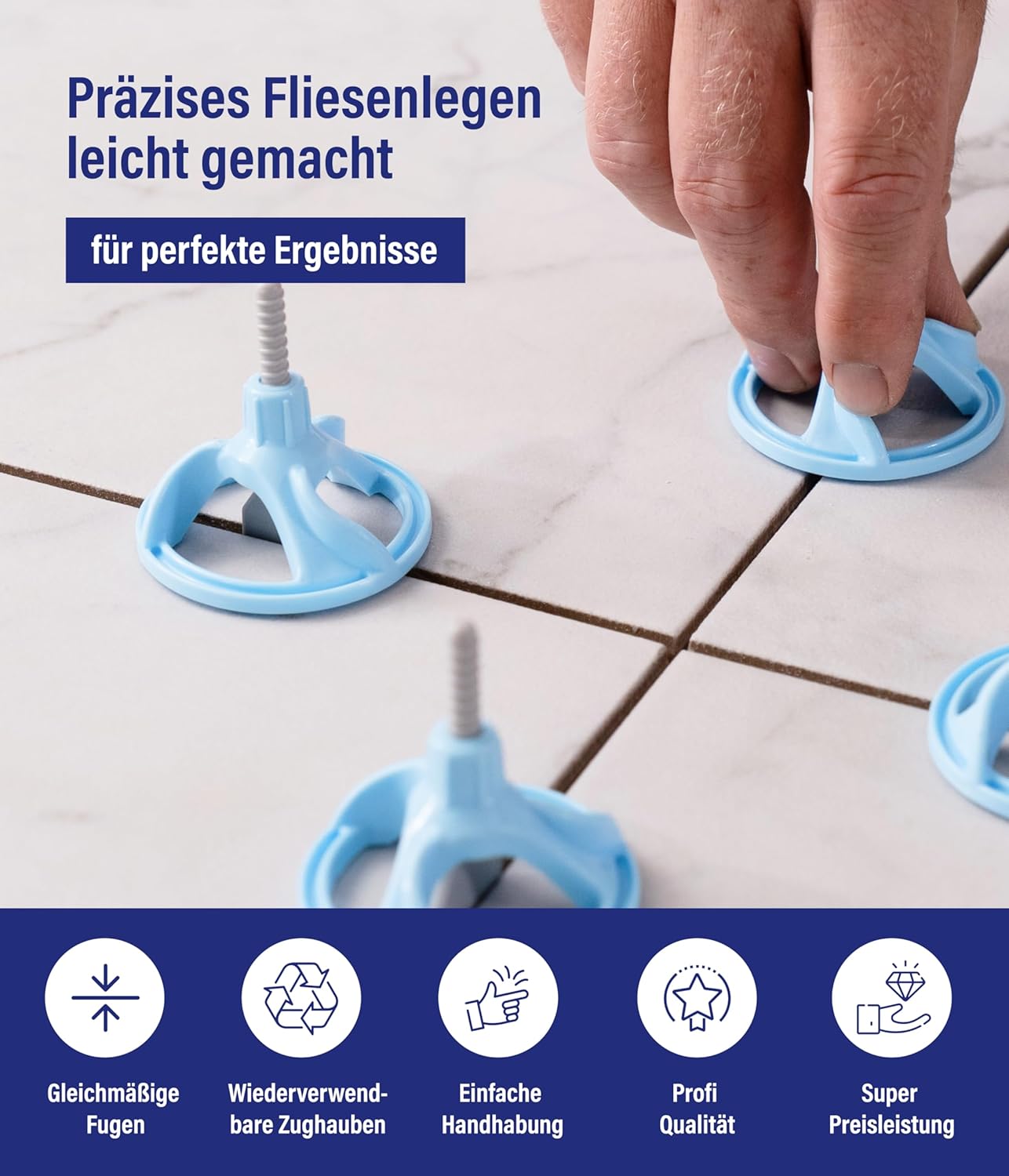 Fliesen Nivelliersystem Starter-Set, 10 Eimer