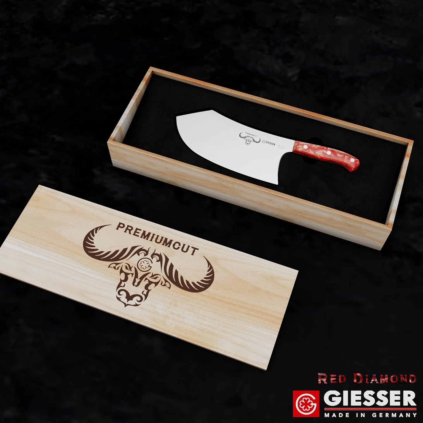 Red Diamond Hackmesser, 22 cm Küchenbeil / Red Diamond