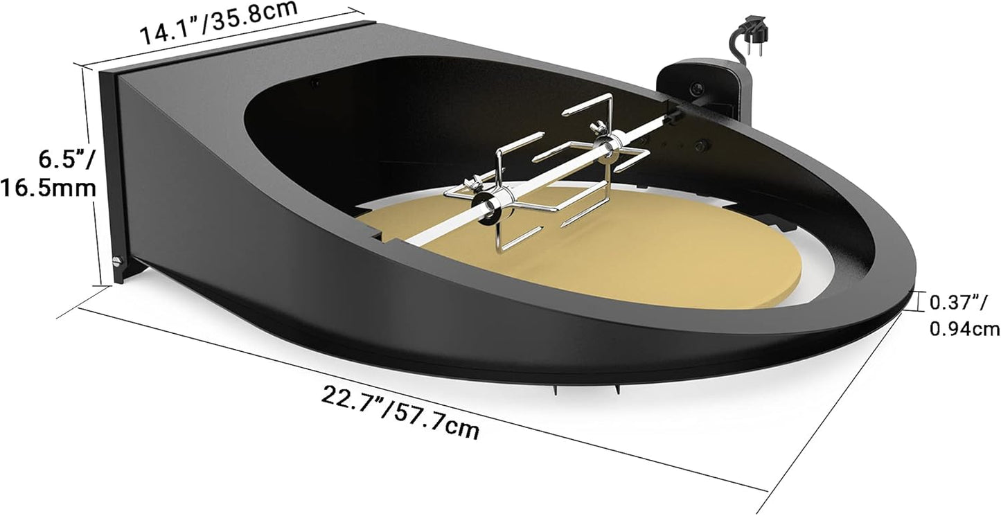 PizzaRing-Kit mit Drehspiess für Kamado Joe/Pit Boss