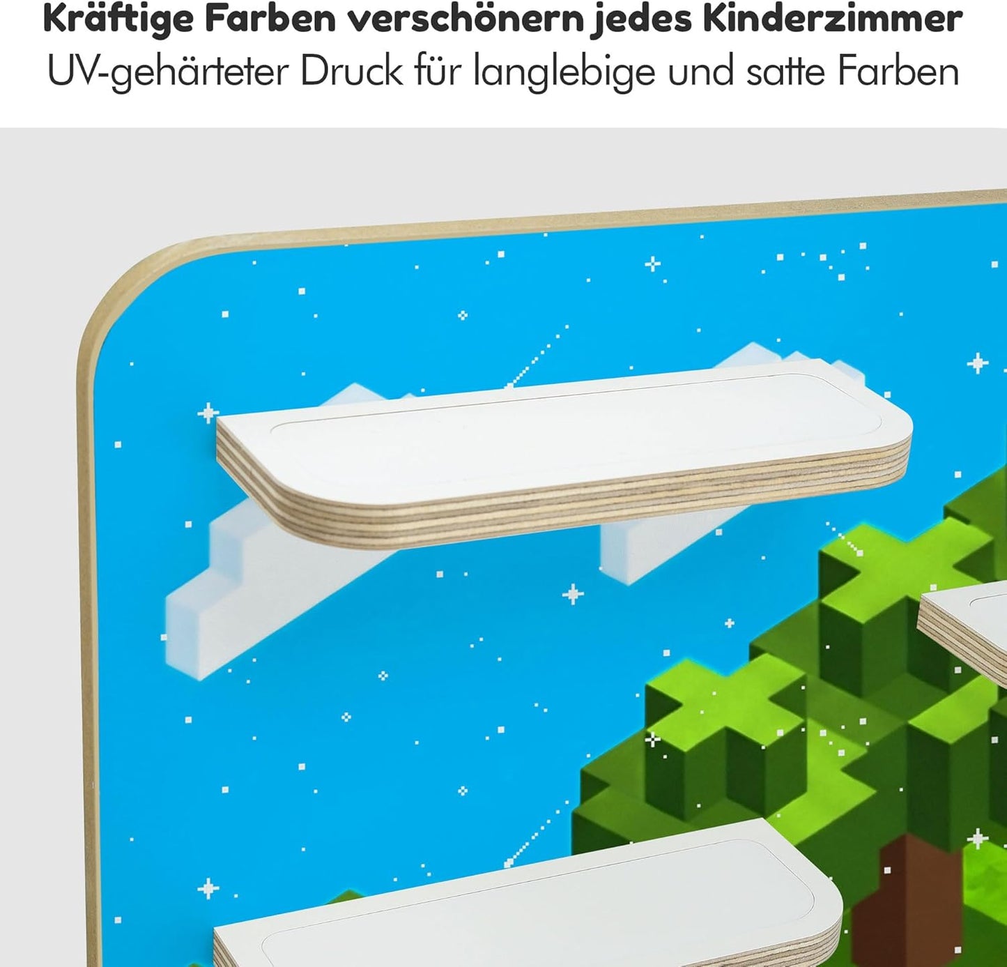 Holzregal für Tonies & Toniebox (35-50 Figuren), Gross Pixelwald Abenteuer