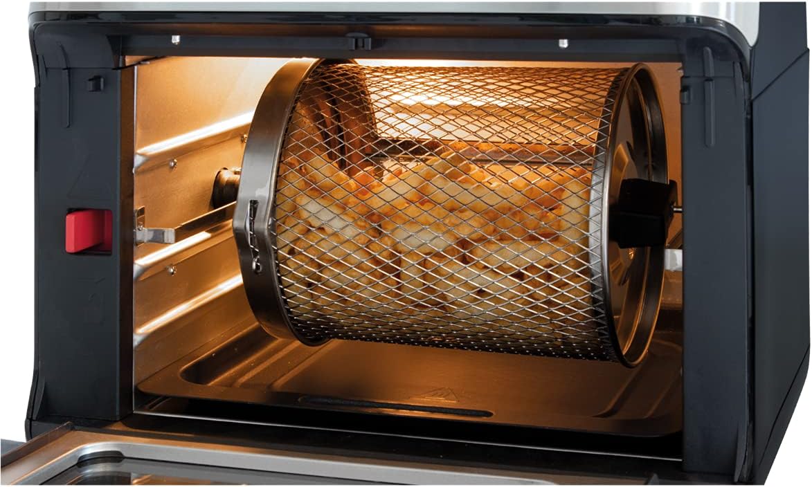 Heissluft-Fritteuse mit 9 Programmen, 11 Liter, Edelstahl-schwarz 11 Liter