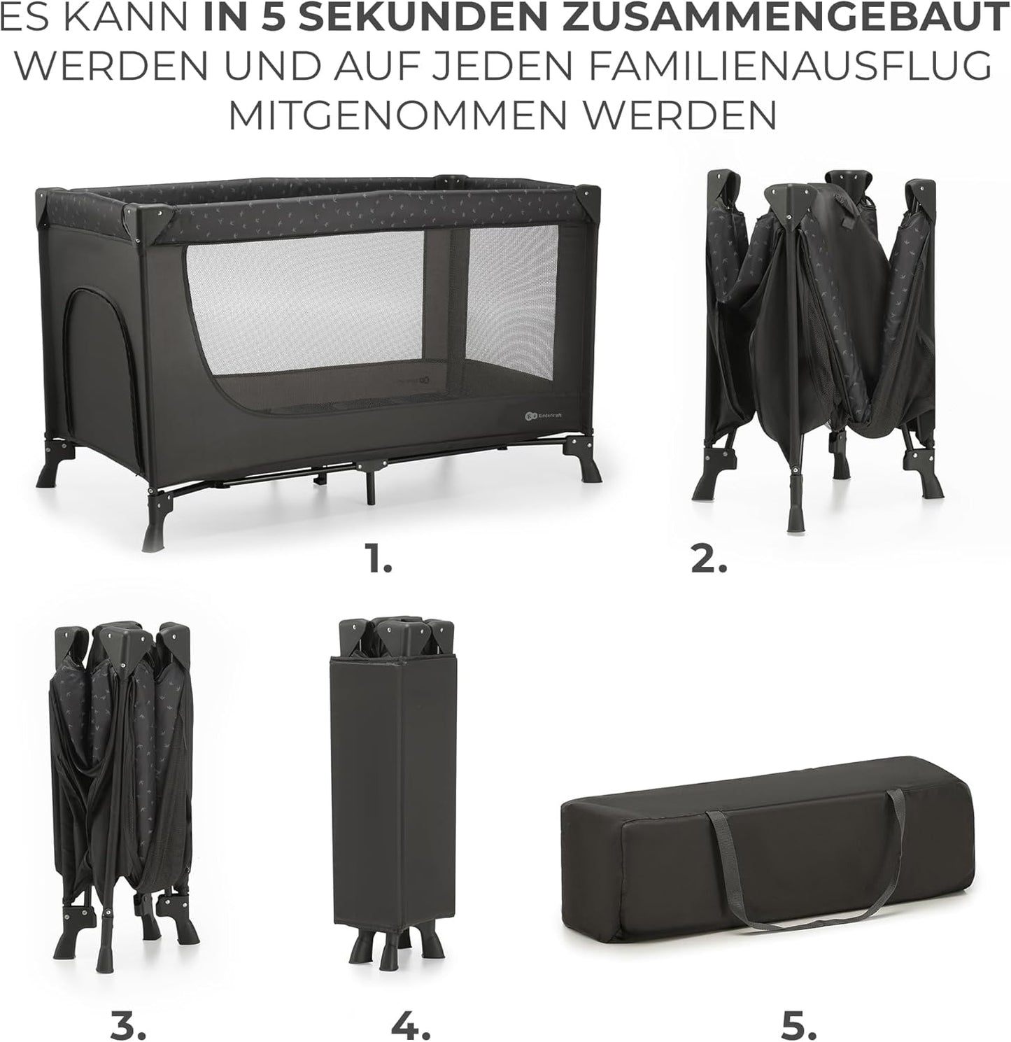 Reisebett Joy Light, Joy light Light Grey