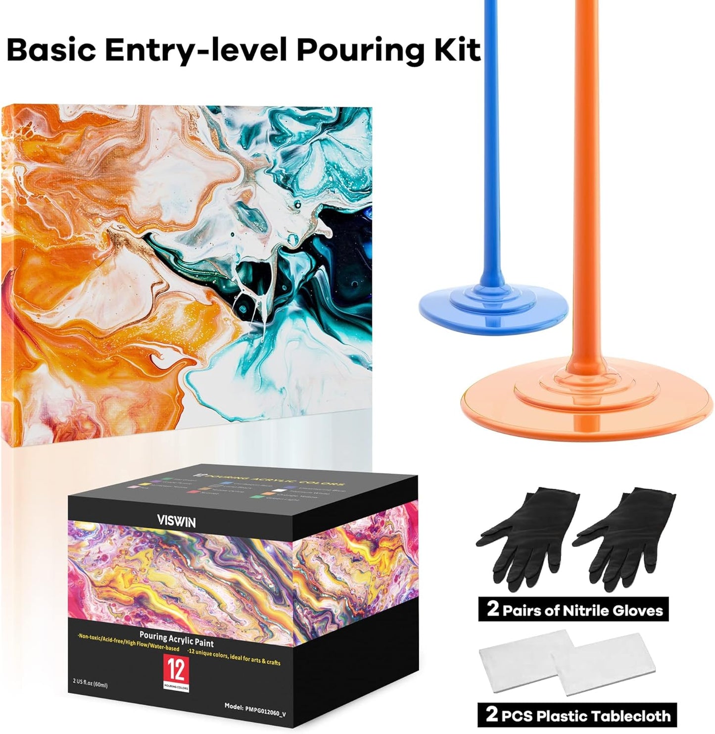 Acrylfarben-Set mit Kofferstaffelei, Deluxe kit with french easel