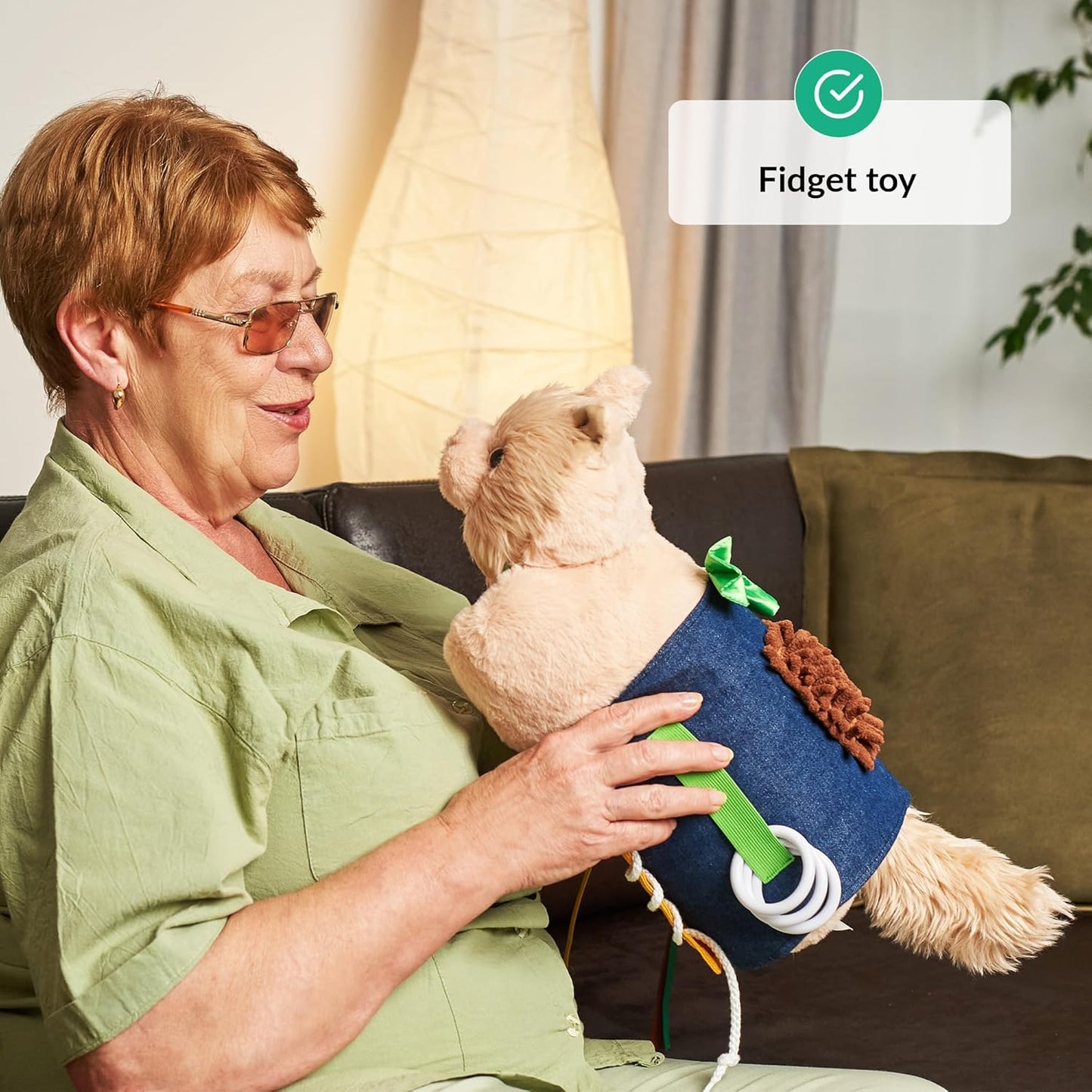 Fidget Muff und Haptidemenzdecke für Demenzkranke