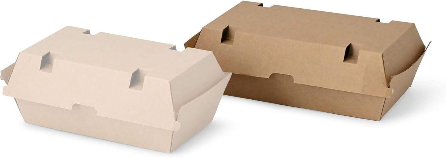 Take Away Kraftkarton-Boxen, 50 Stück, 13 x 24.8 x 7.5 cm (50 Stück)