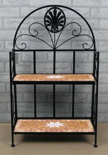Regal mit Mosaik-Metallablagen