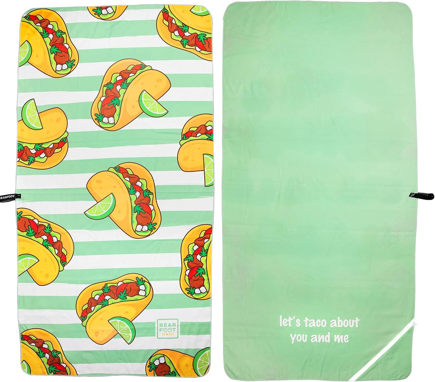 Mikrofaser-Strandtuch mit Tasche, 160x80cm Taco