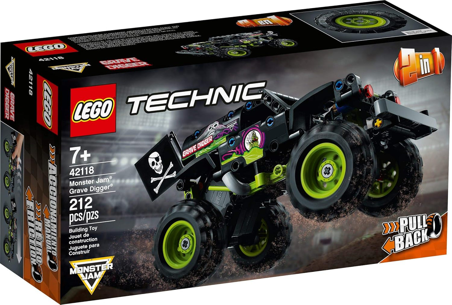 LEGO Technic Set: Monster Jam Grave Digger (42118) & Volvo Radlader (30433)