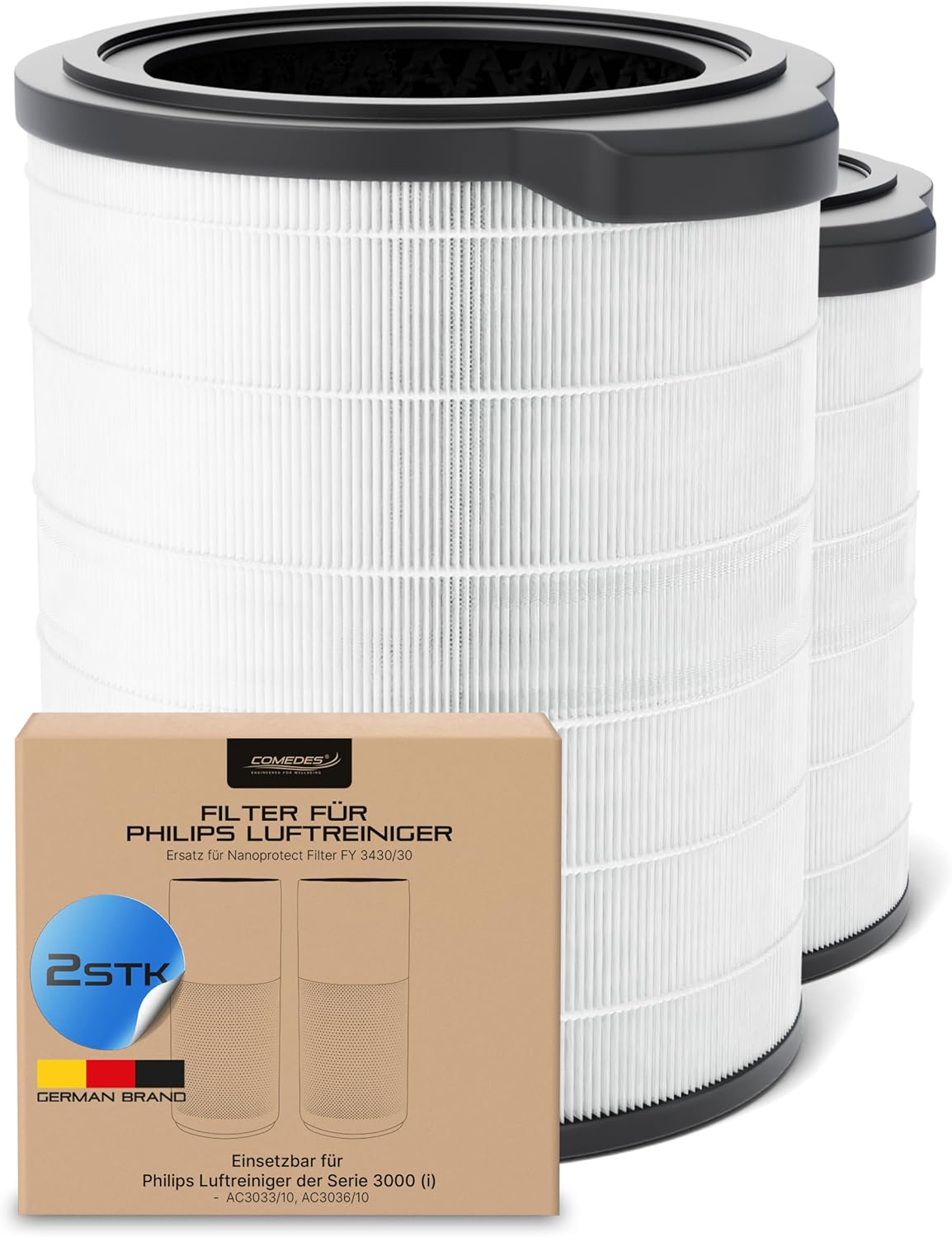 Ersatzfilter für Philips 3000i, 2 Stück Ersatzfilter für 3000i