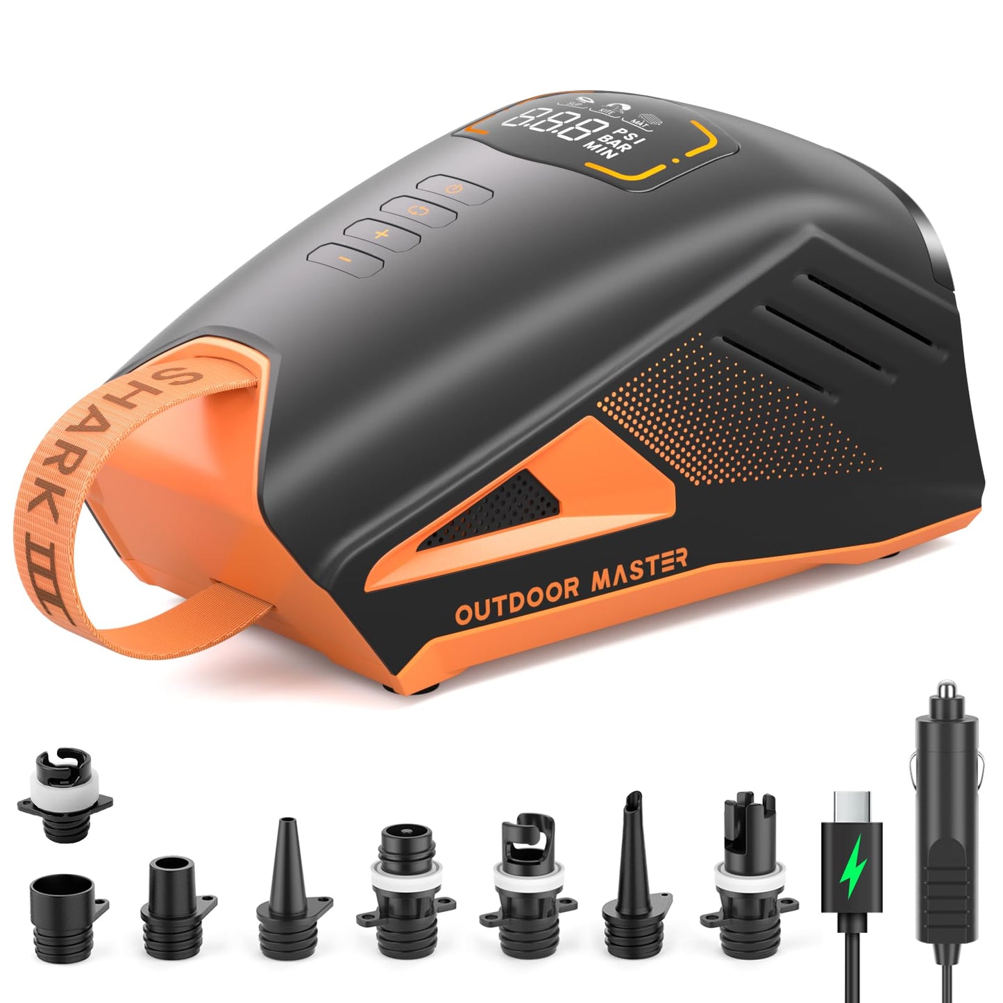 Elektrische SUP-Pumpe mit Akku und Auto-Off-Funktion