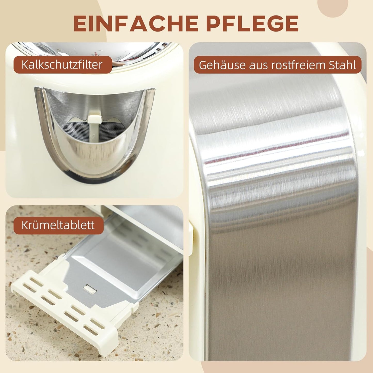 Wasserkocher & 4-Scheiben-Toaster Frühstücksset