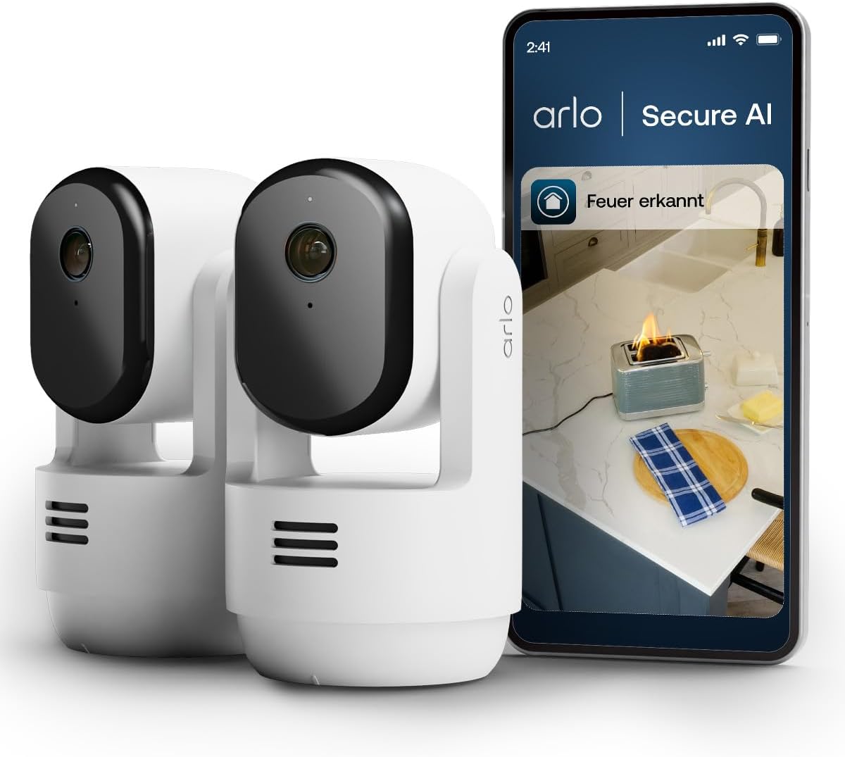 PTZ Überwachungskamera Essential 3 PTZ 2er Set, NEU Essential 3 PTZ Indoor 2 Kameras Weiß