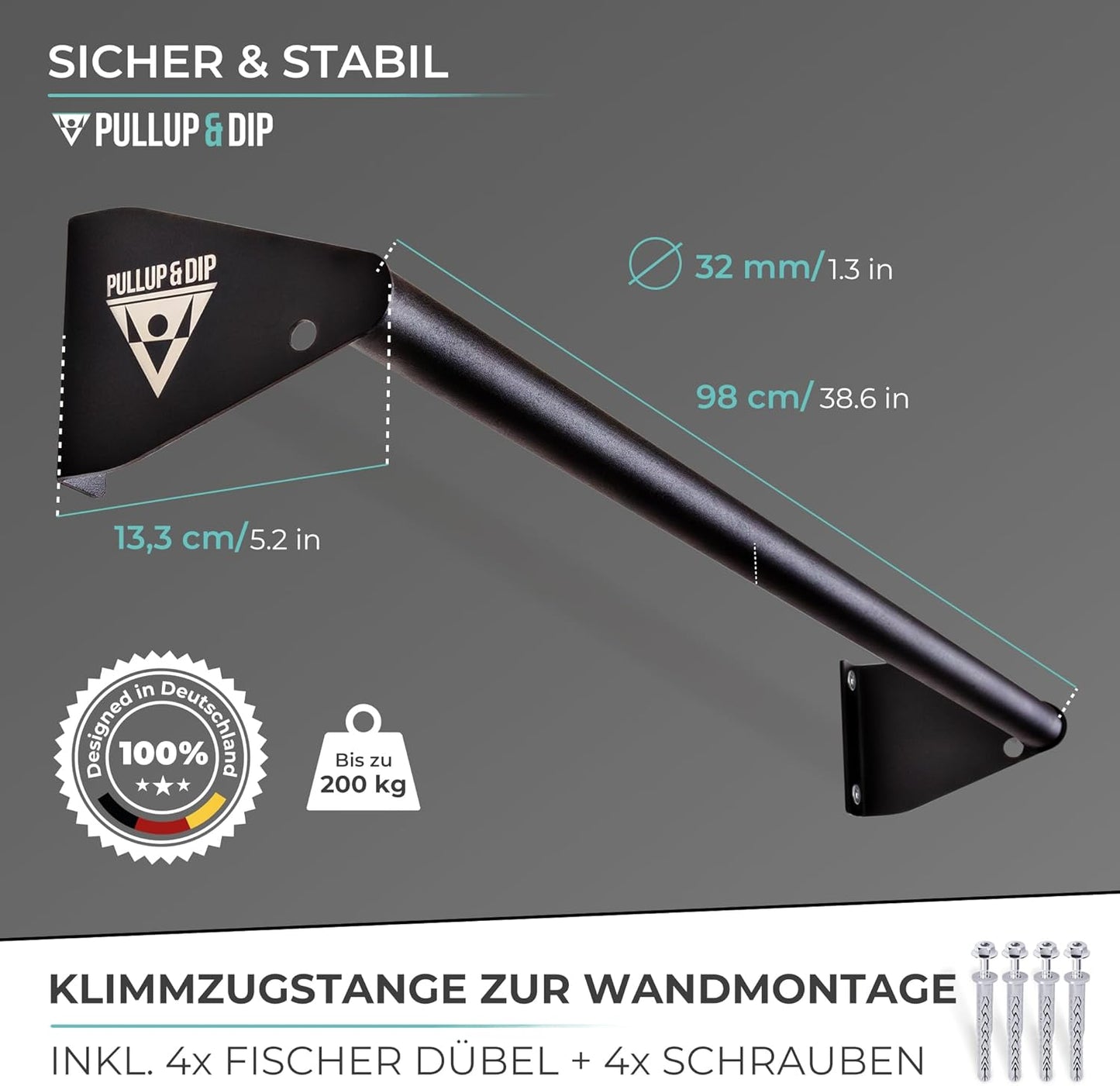 Klimmzugstange zur Wandmontage