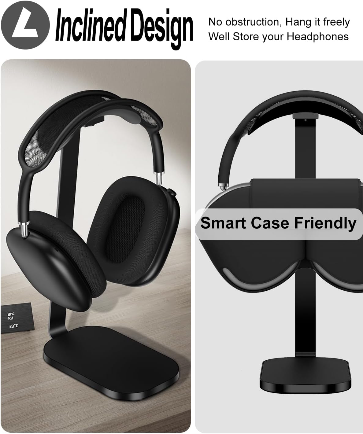 Kopfhörer-Ständer für Gaming-Headsets, Schwarz