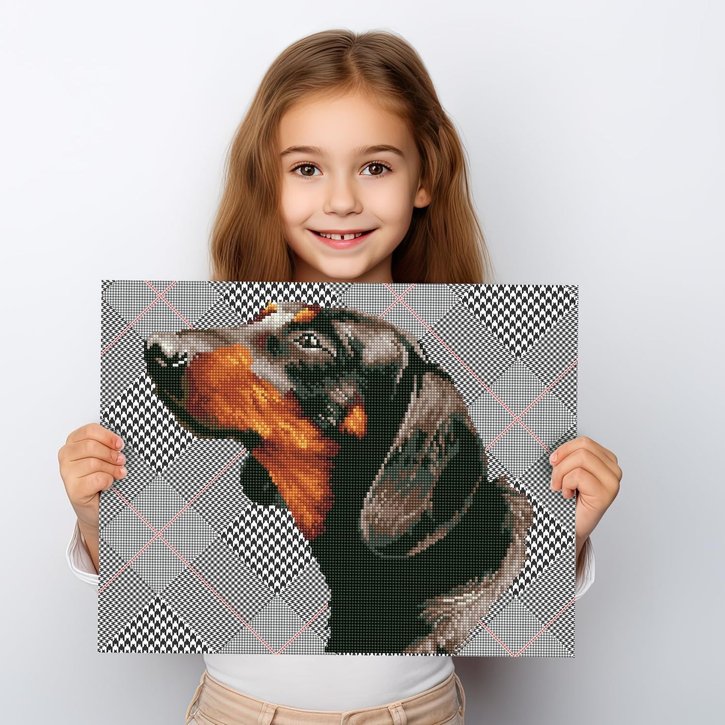 Diamond Painting Set Noble Dachsie, DD7-033, 47 x 37 cm, 47 x 37cm Noble Dachsie