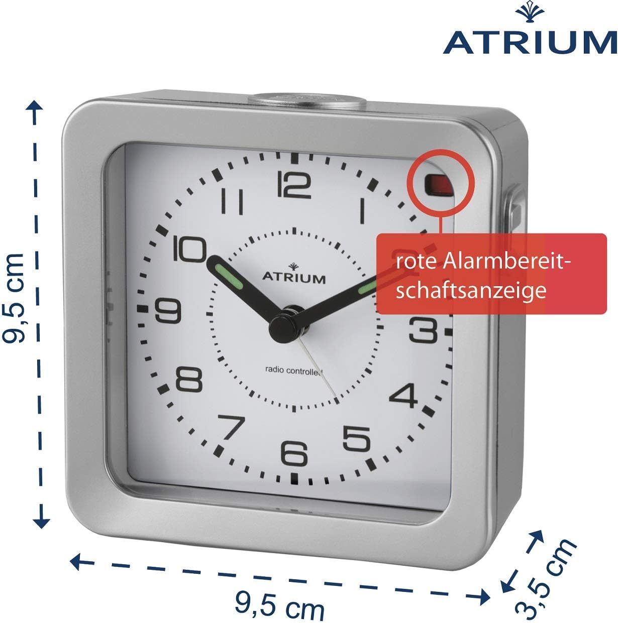 A660-19 Funkwecker Quarz mit Licht und Snooze