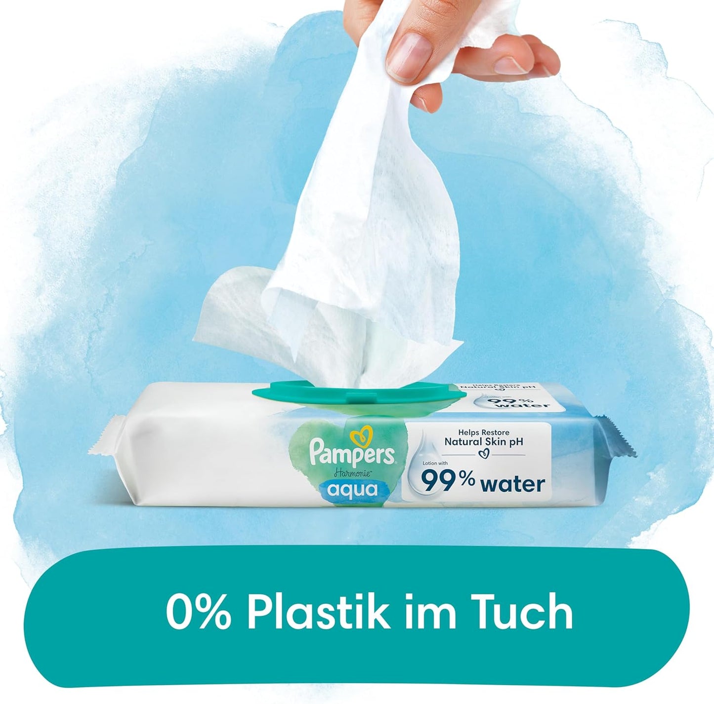 Baby Feuchttücher Harmonie Aqua, Aqua 144 stück (1er Pack)