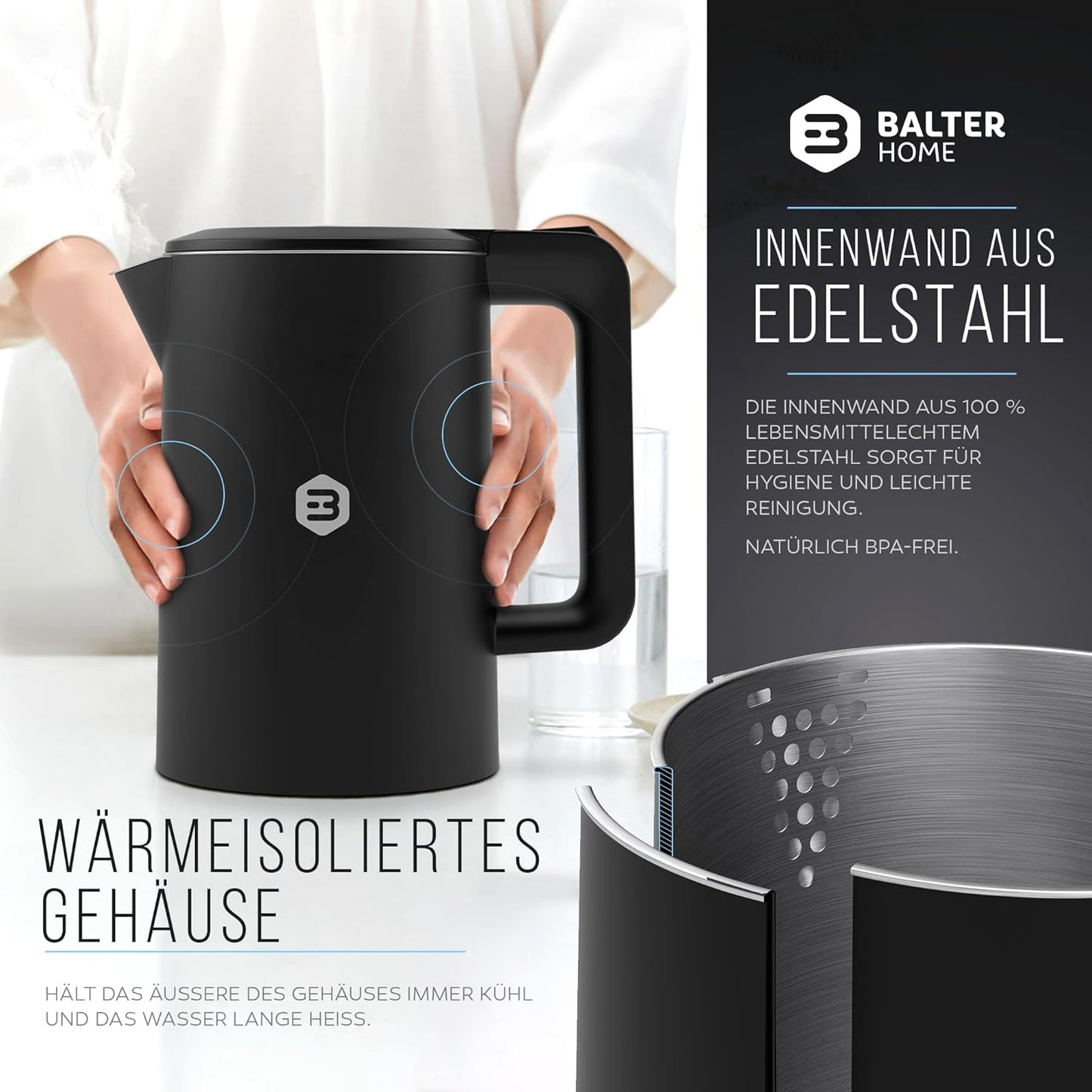 WK-4 Wasserkocher, Black