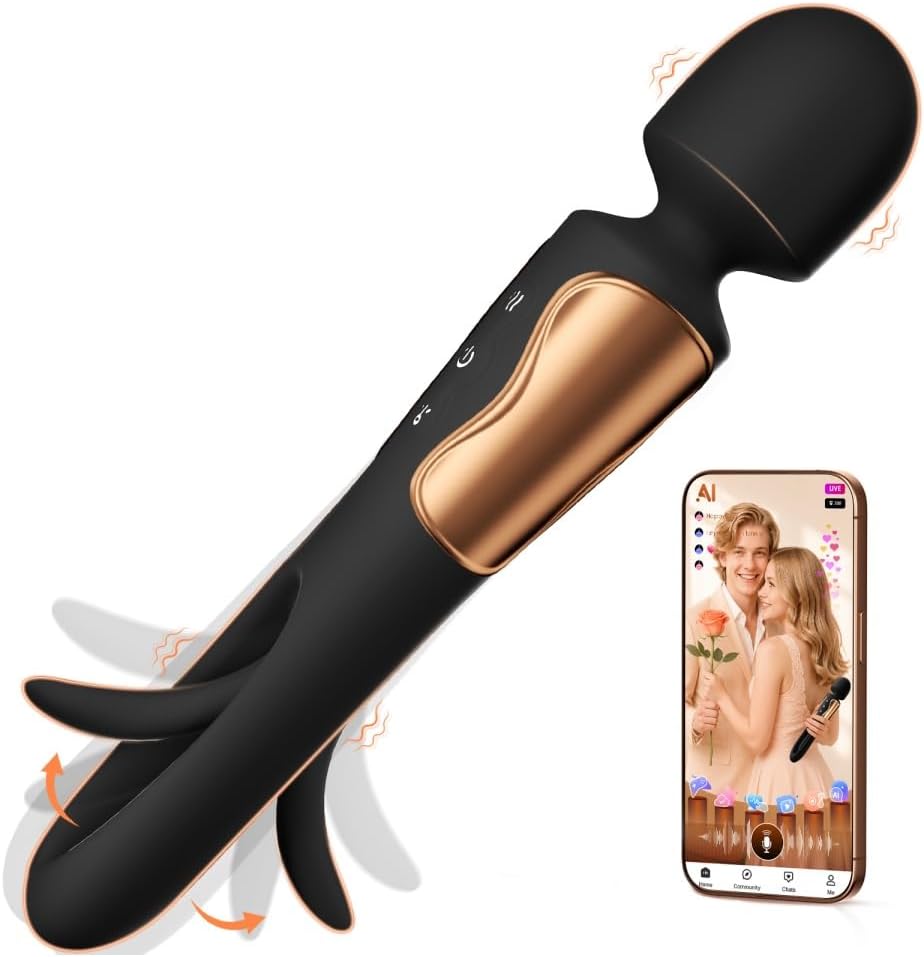 KI-Sync 3-in-1 Doppelkopf-Vibrator mit App-Steuerung