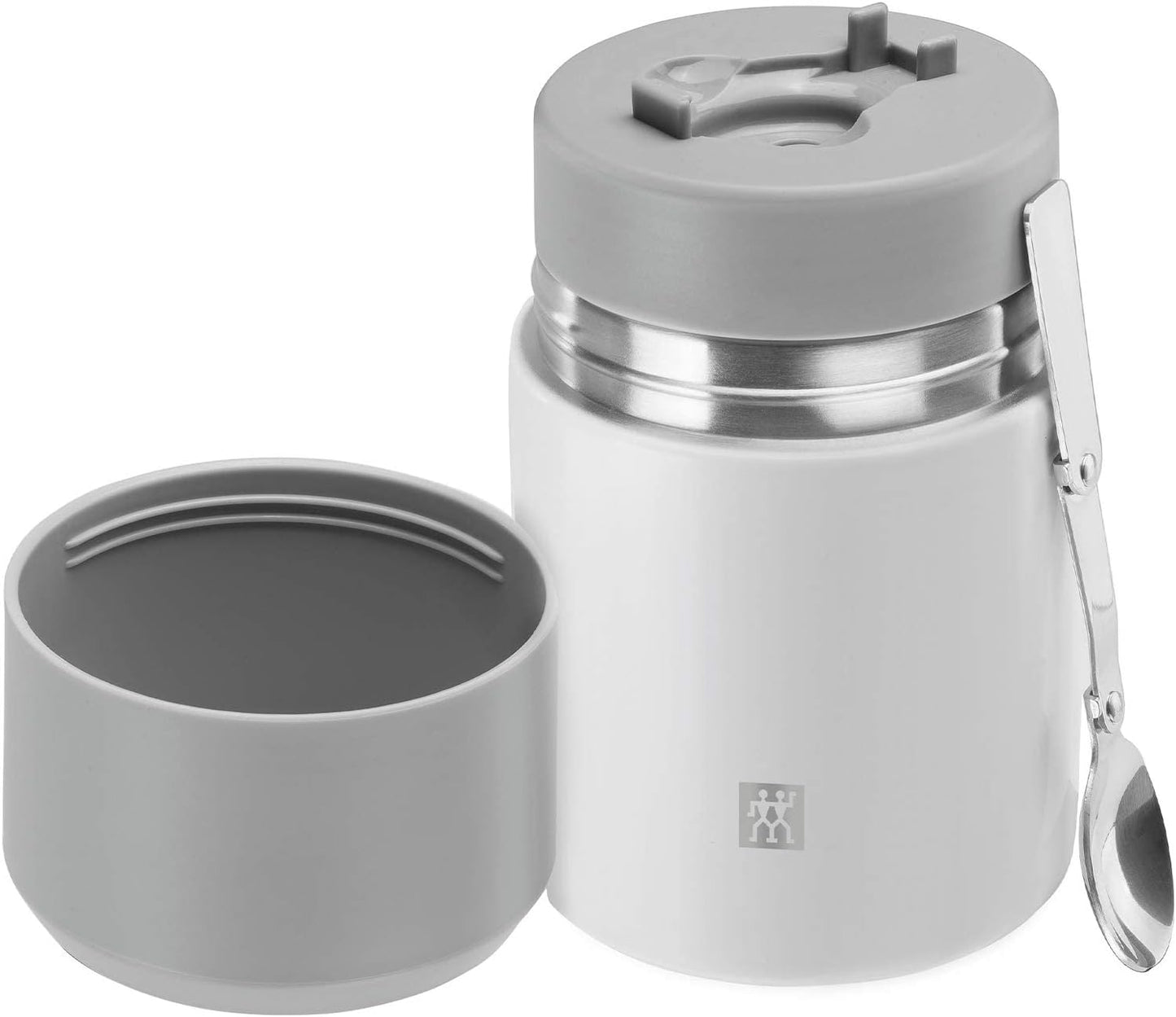 Thermo Speisebehälter mit Schüssel und Löffel, Weiß Single