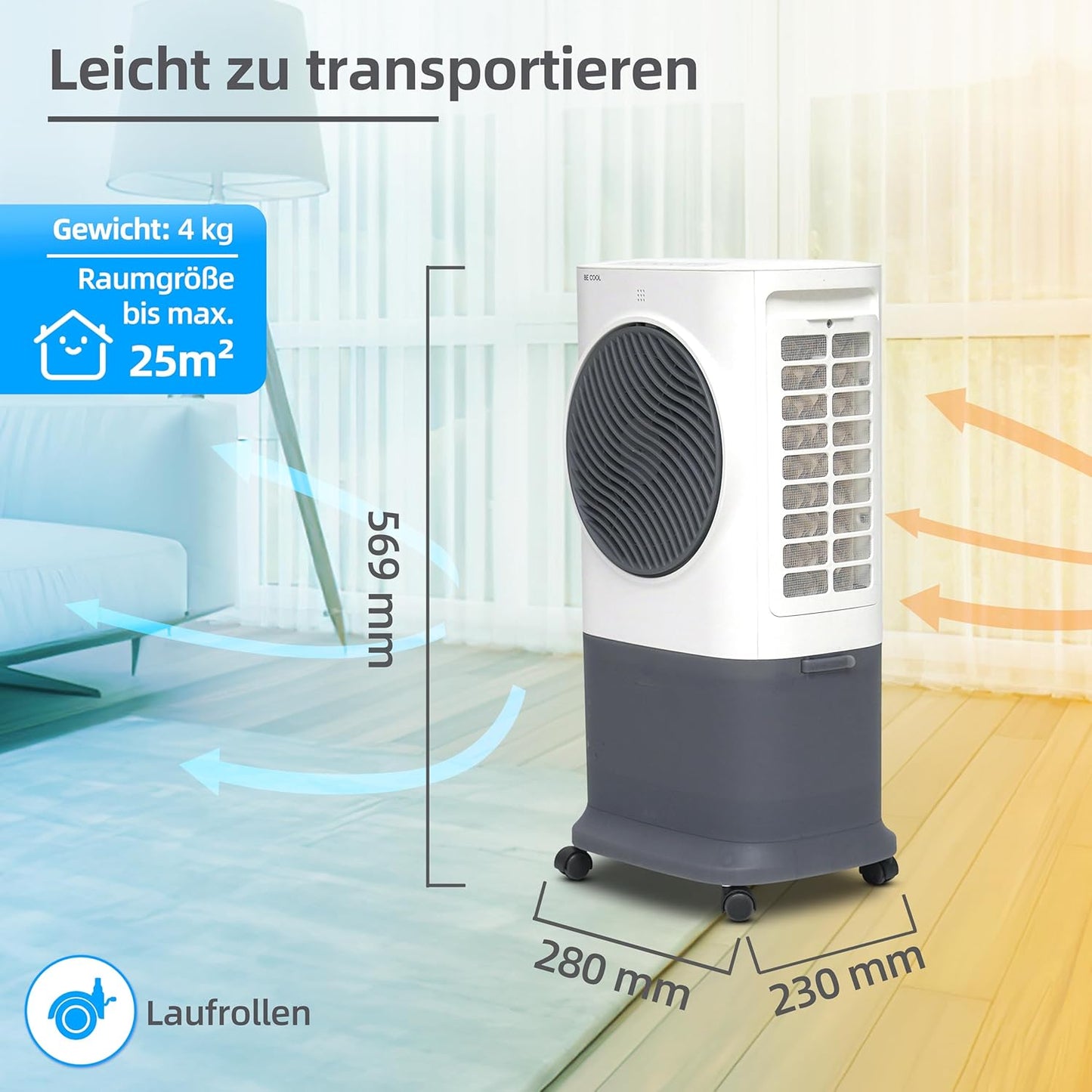 Luftkühler mit WiFi und Timer-Funktion