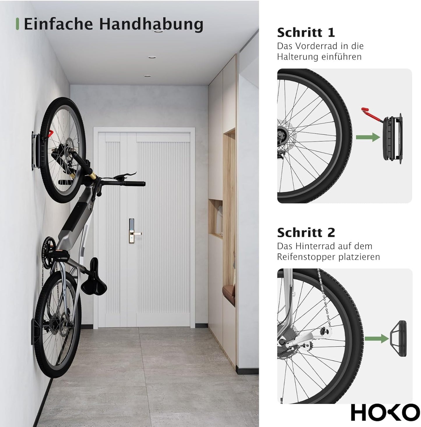 Schwenkbare Velohalterung, 1 stück / Load 30 Kg