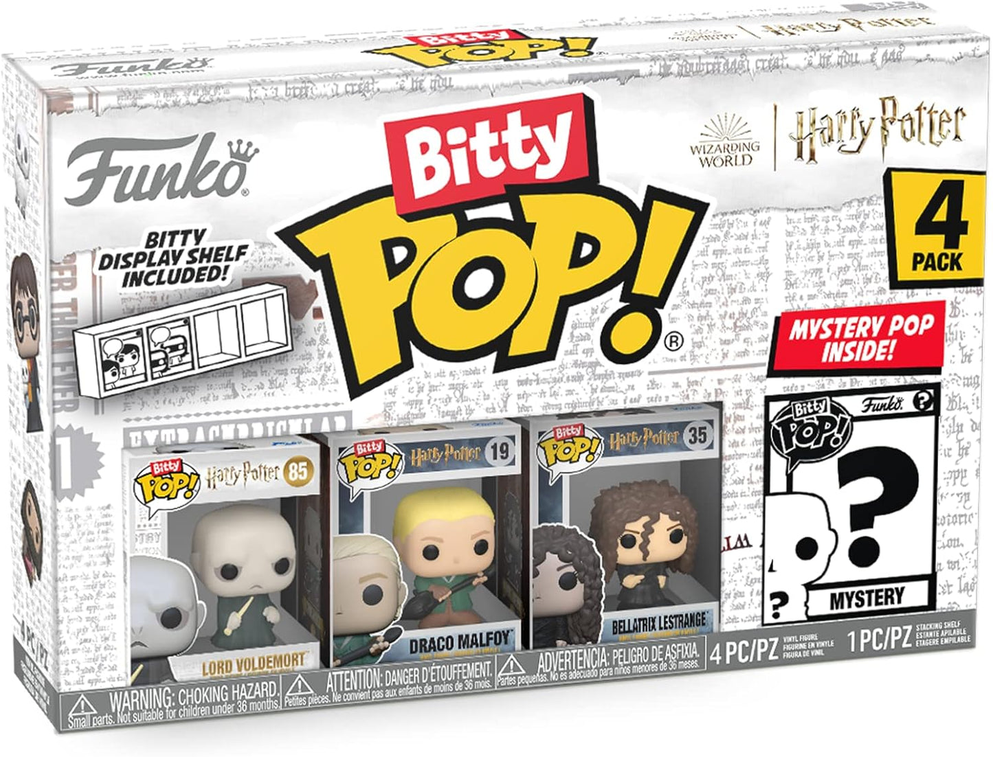 Bitty Pop! Harry Potter: Lord Voldemort, Draco Malfoy, Bellatrix Lestrange