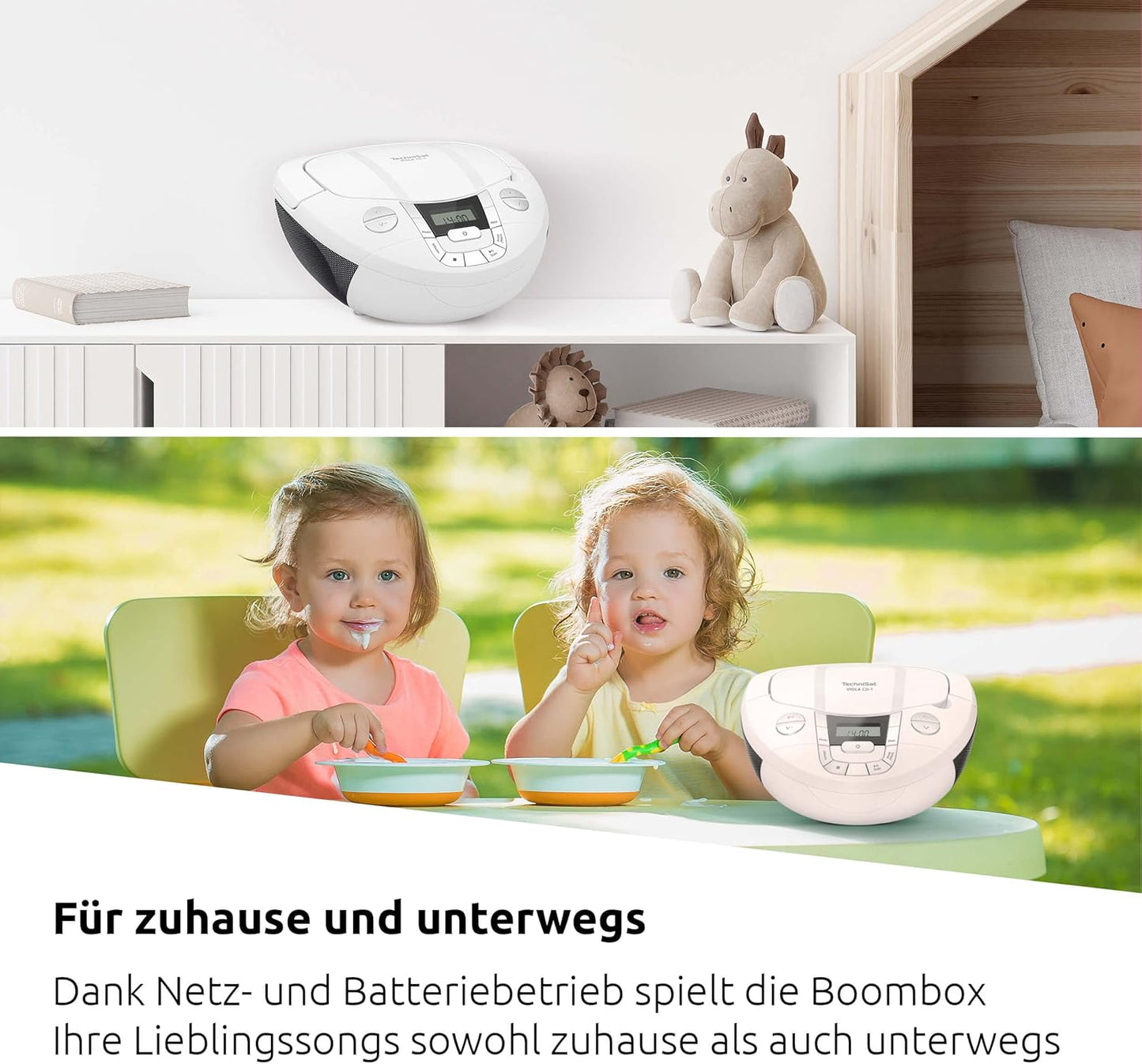 Tragbarer CD-Player, weiß
