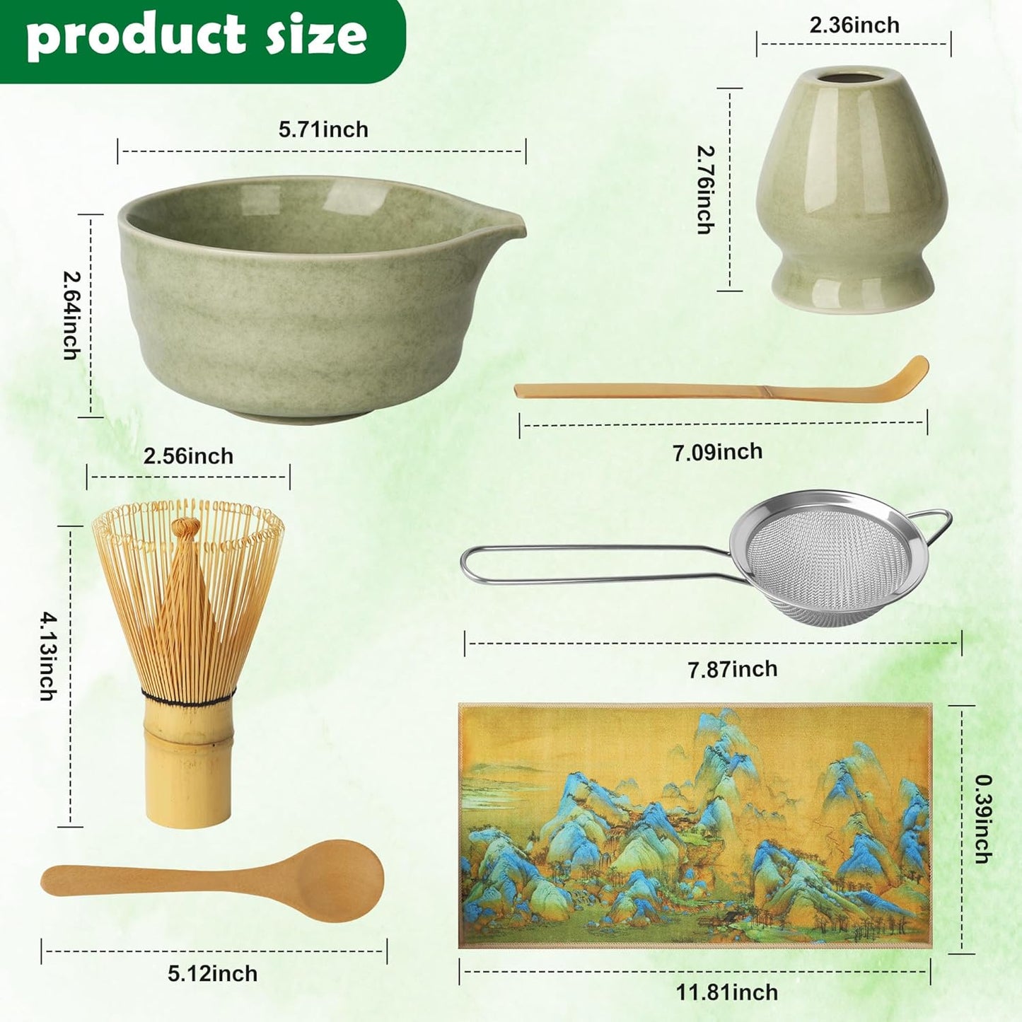 Matcha Tee-Set 7-teilig