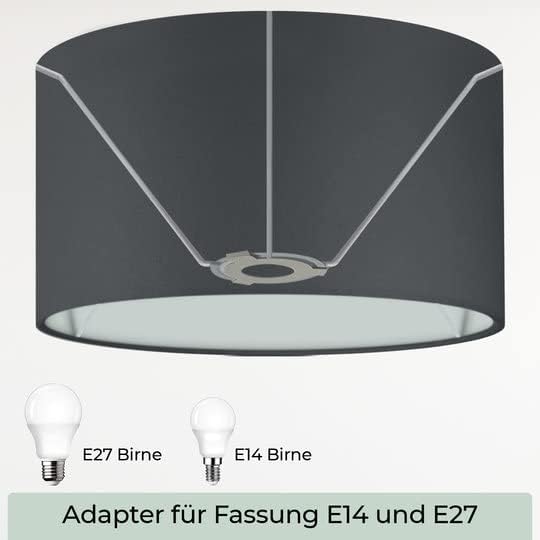 Lampenschirm, Schwarz Ø35cm | Höhe 22,5cm