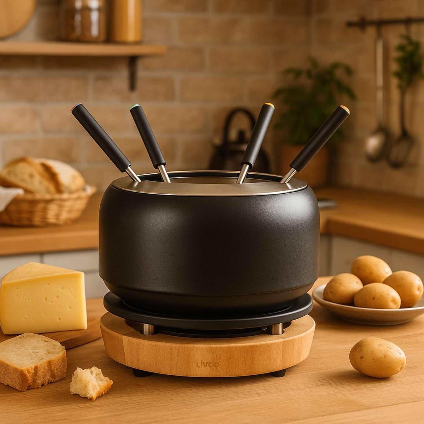 Elektrischen Fondue-Set XXL