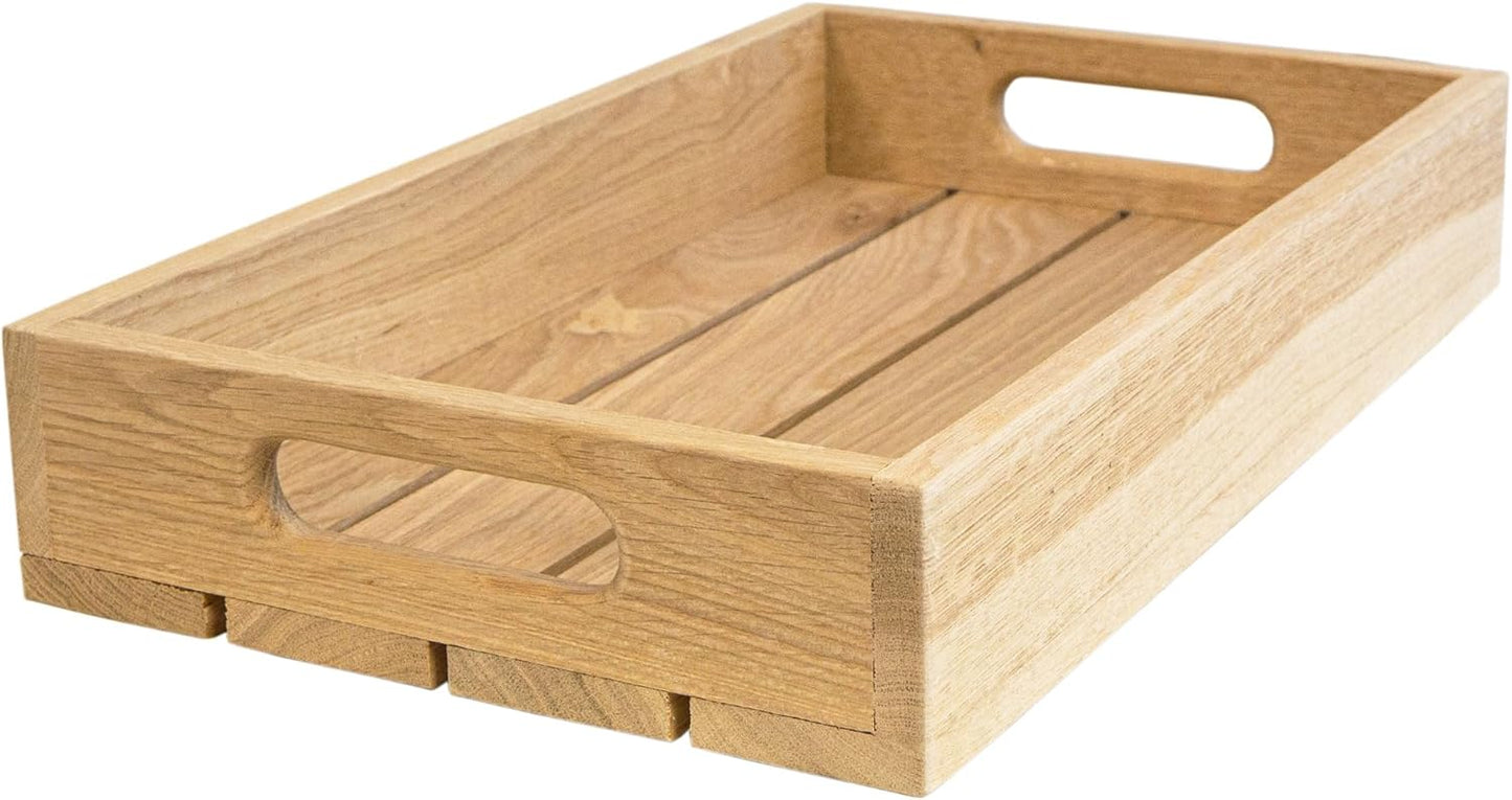 Serviertablett aus Eichenholz (50x30x8cm), Eichentablett 50x30x8cm