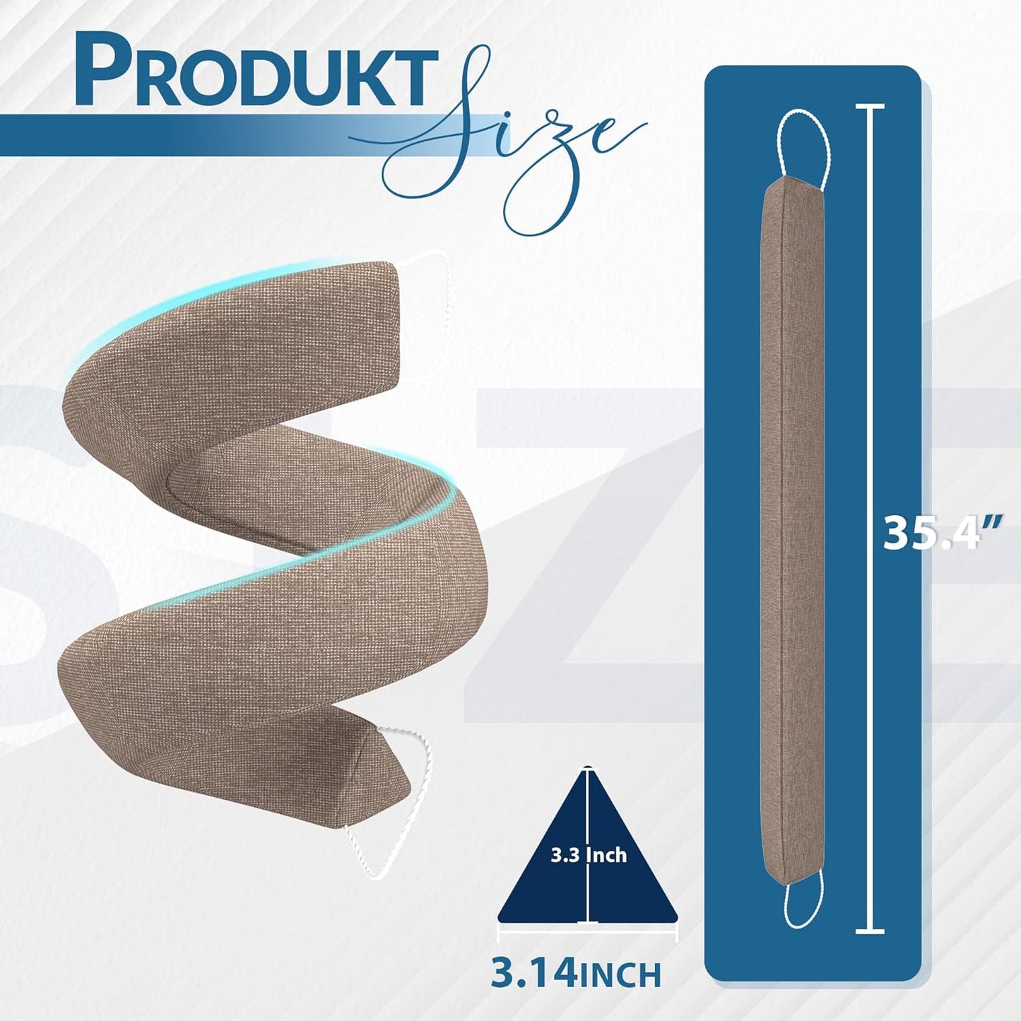 Zugluftstopper für Türen und Fenster, Braun