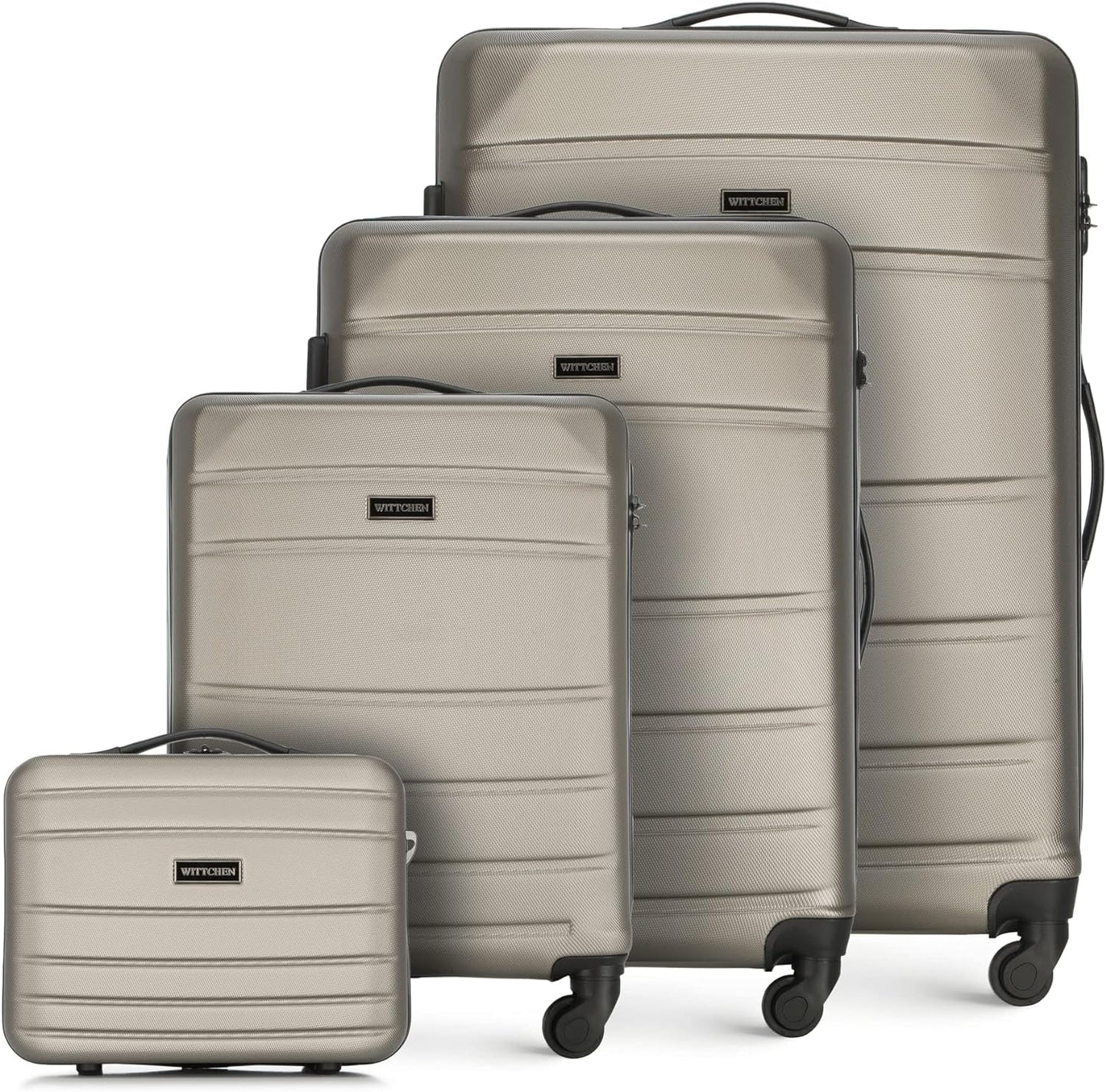 Reisekoffer Set, Champagner Koffer-Set 4tlg.